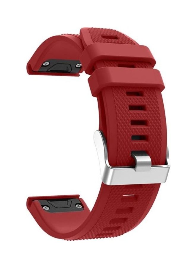 بي جي إم سوار بديل من السيليكون لساعة جارمن فينيكس 5 أحمر - Image 1
