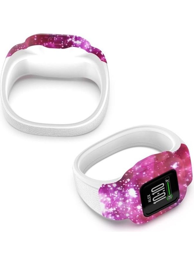 BGM For Garmin JR3 No Buckle Silicone Printing Replacement Watchband Multicolour - Image 3