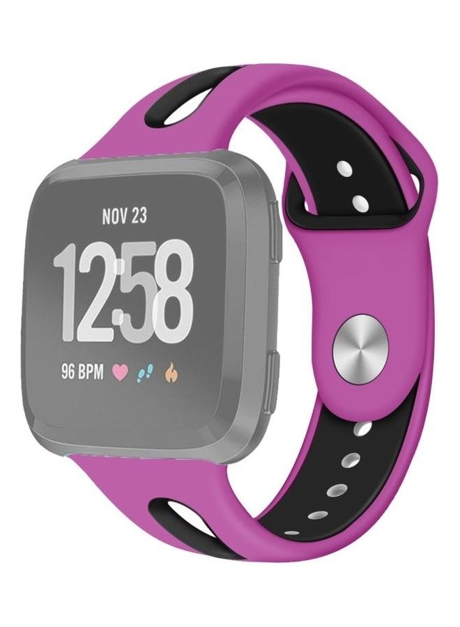 BGM For Fitbit Versa 2 Replacement Strap Watchband Purple/Black - Image 1