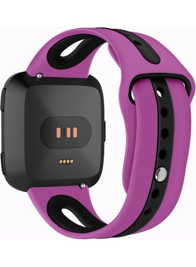 BGM For Fitbit Versa 2 Replacement Strap Watchband Purple/Black - Image 2