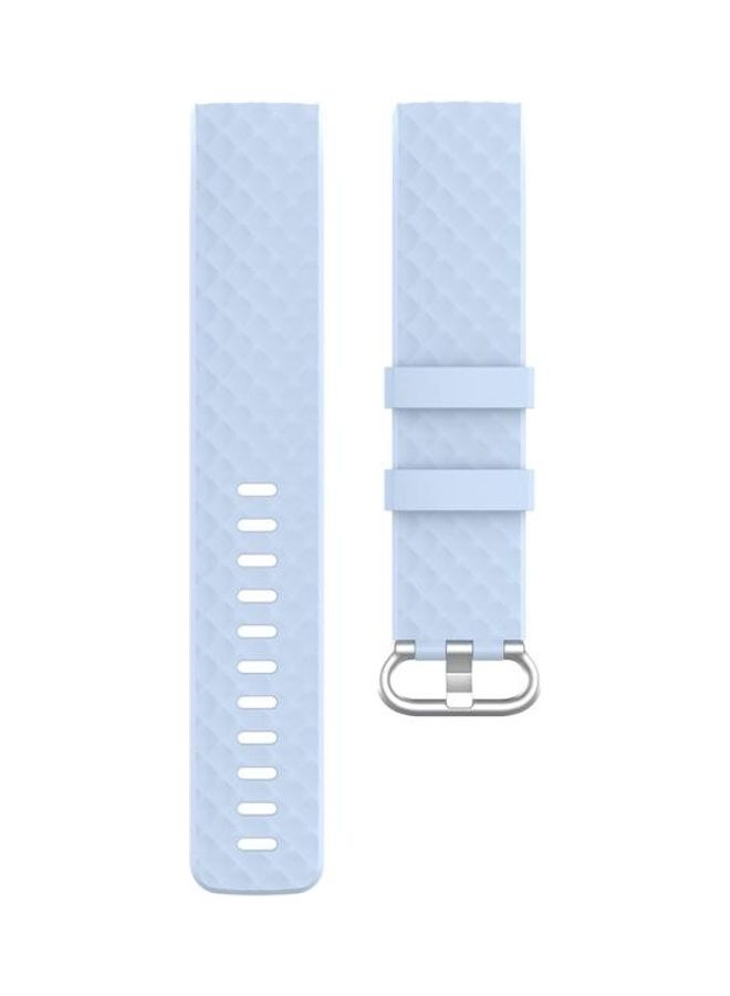BGM Colour Buckle TPU Wrist Strap Watch Band for Fitbit Charge 4/3/SE 18mm Blue - Image 2