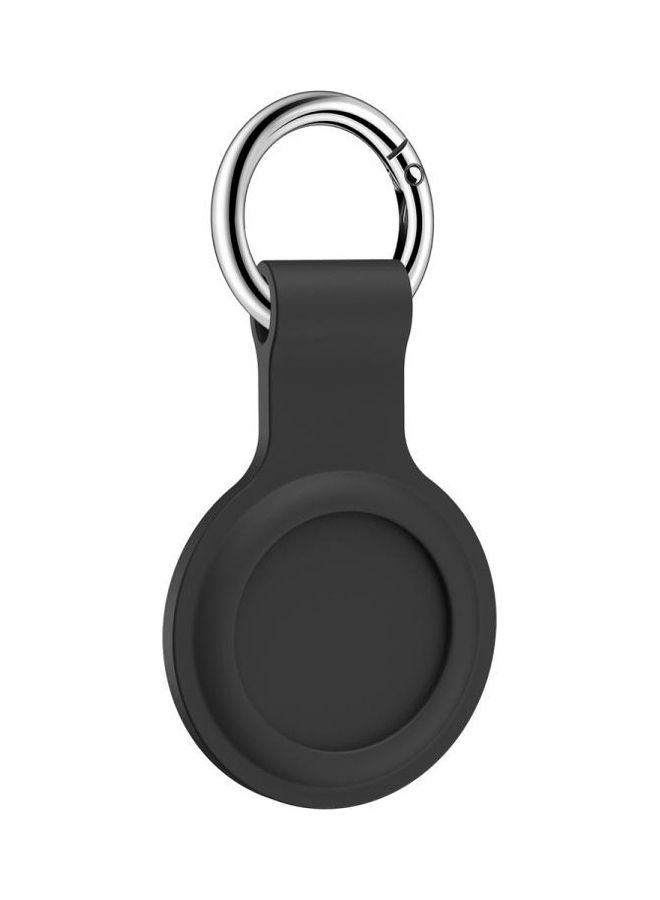 BGM - 2-Piece Shockproof Anti-Scratch Silicone Protective Case with Hook for Apple AirTag Dark Grey - Image 1