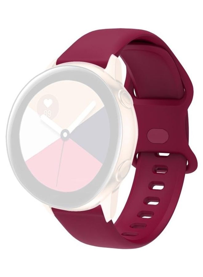 BGM Silicone Replacement Watchband For Huawei Watch 3 Internal Buckle Perforation Wine Red - Image 1