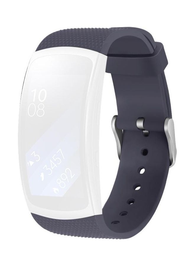 BGM Textured Silicone TPU Strap For Samsung Galaxy Gear Fit2 3D Grey  - Image 1