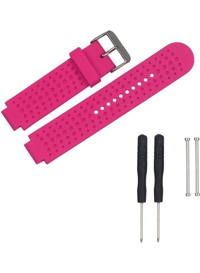 BGM Replacement Wrist Strap Watchband For Garmin Forerunner 620 Rose Red - Image 1