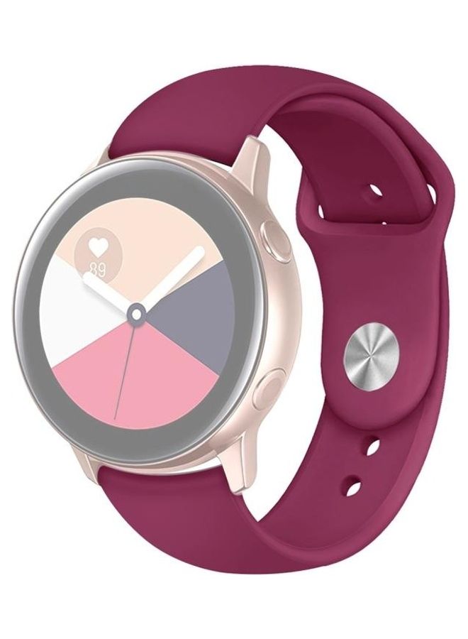 BGM Silicone Wrist Strap Watchband For Samsung Galaxy Watch Active2 Bluetooth Version 44mm Wine Red - Image 1