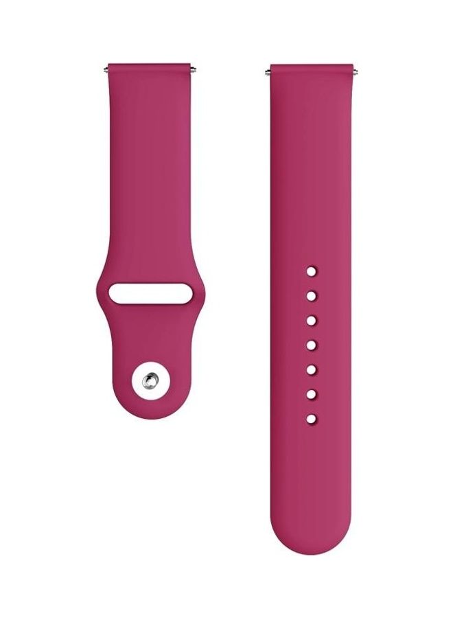 BGM Silicone Wrist Strap Watchband For Samsung Galaxy Watch Active2 Bluetooth Version 44mm Wine Red - Image 2