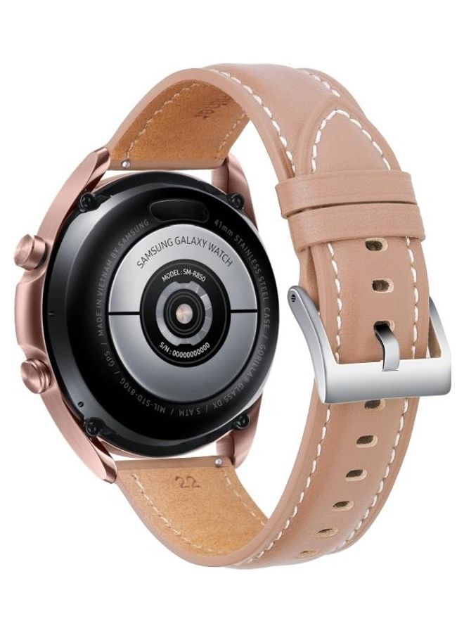 BGM Leather Buckle Replacement Strap Watchband For Samsung Galaxy Watch3 45mm Pink - Image 1