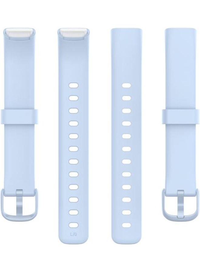 BGM Silicone Color Buckle Replacement Strap Watchband For Fitbit Luxe Blue - Image 2