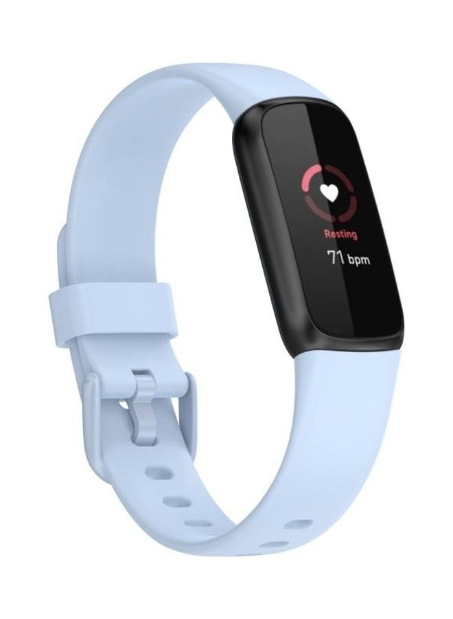 BGM Silicone Color Buckle Replacement Strap Watchband For Fitbit Luxe Blue - Image 5