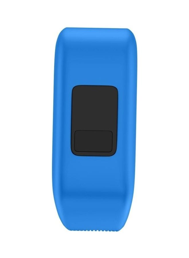 BGM Silicone Sport Wrist Strap For Garmin Vivo Fit Sky Blue - Image 3