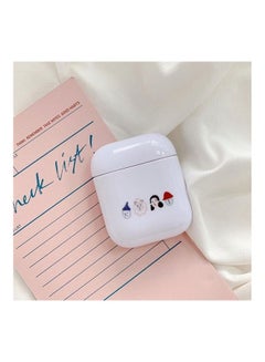 Wireless Earphones Shockproof Letters Mean Person Silicone Protective Case for Apple AirPods 1/2 White