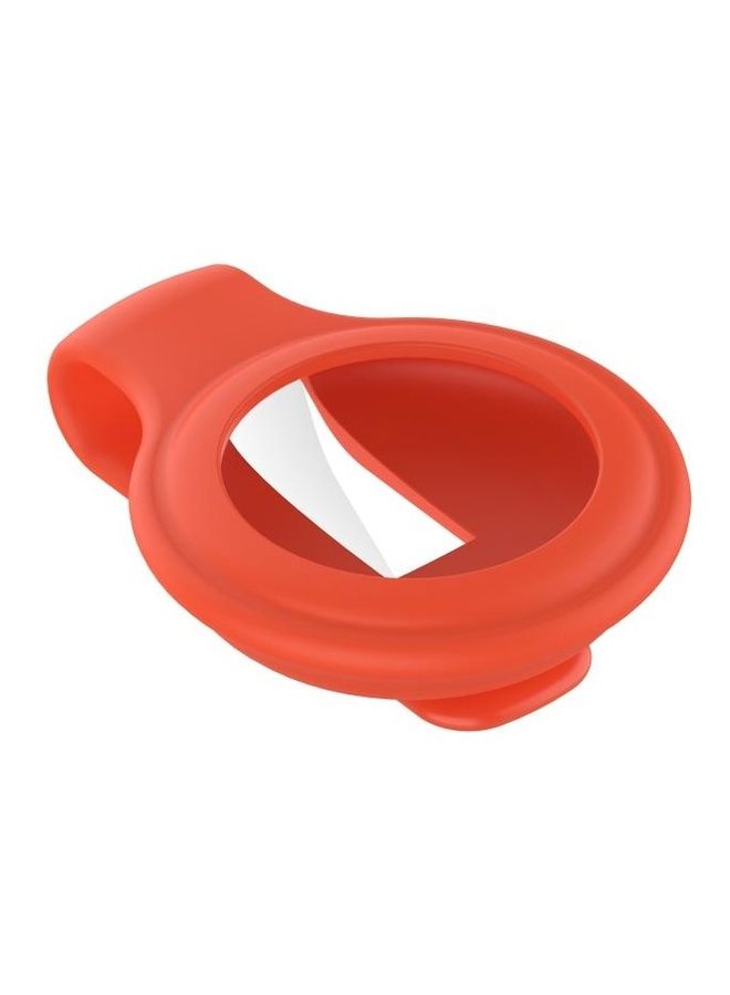 BGM - for Apple AirTag Silica Gel Anti-Scratch Shockproof Protective Cover Soft Case with Steel Clip Red - Image 1