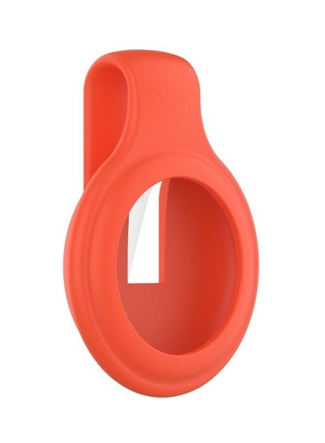 BGM - for Apple AirTag Silica Gel Anti-Scratch Shockproof Protective Cover Soft Case with Steel Clip Red - Image 1