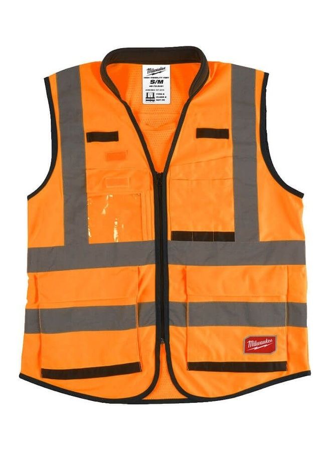 Milwaukee Premium Hi-Visibility Vest Orange/Grey S/M  - Image 1