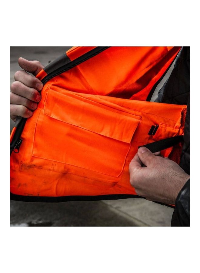 Milwaukee Premium Hi-Visibility Vest Orange/Grey S/M  - Image 5