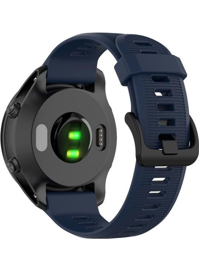 BGM Silicone Strap For Garmin Forerunner 945 Midnight Blue  - Image 2