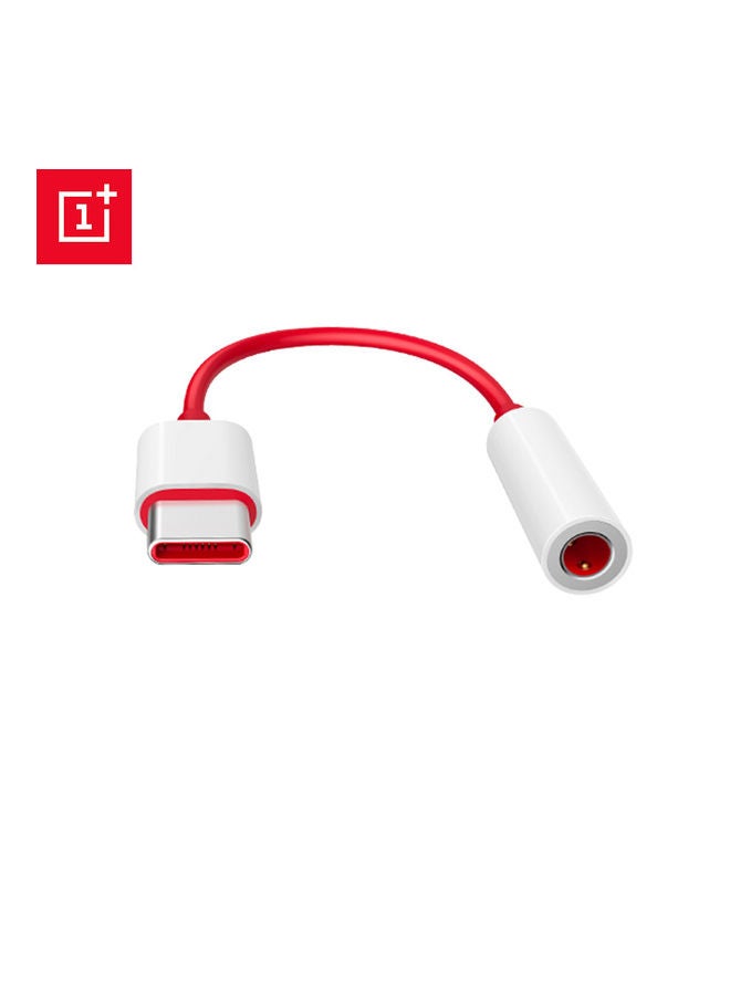 OnePlus Type-C To 3.5mm Earphones Adapter Red/White - Image 1