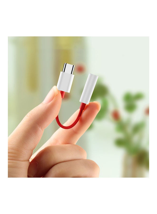 OnePlus Type-C To 3.5mm Earphones Adapter Red/White - Image 3