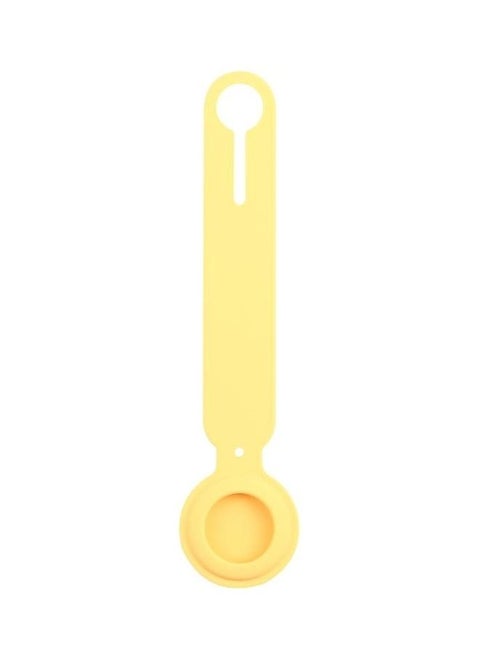 Shockproof Anti-Scratch Silicone Protective Case Cover with Hang Loop For Apple AirTag Yellow