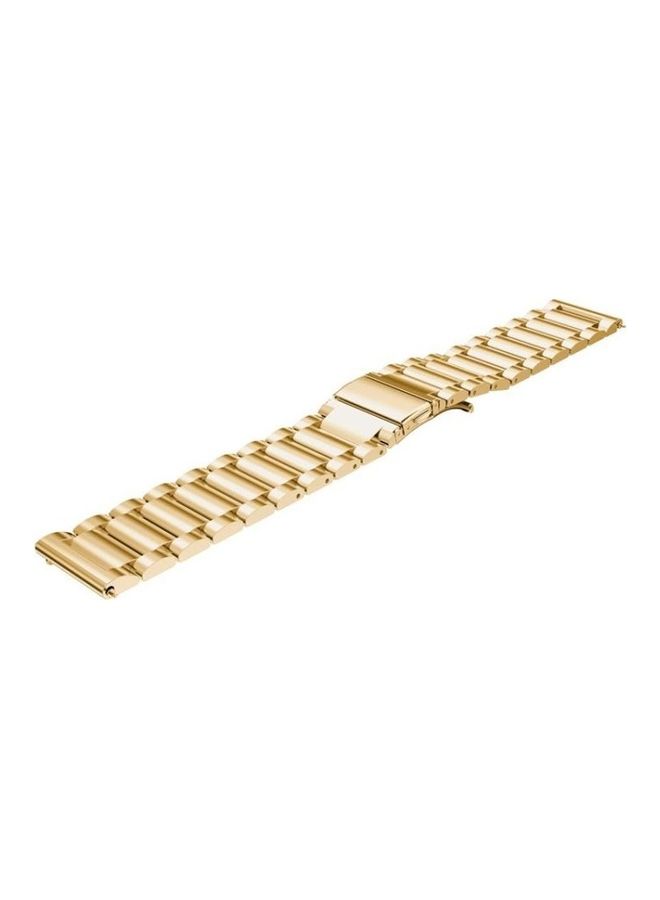 BGM Three Flat Buckle Stainless Steel Replacement Watchband for Samsung Galaxy Watch Active 2 / Amazfit GTS 2 Gold - Image 2