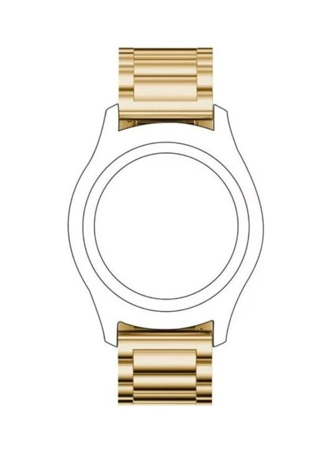 BGM Three Flat Buckle Stainless Steel Replacement Watchband for Samsung Galaxy Watch Active 2 / Amazfit GTS 2 Gold - Image 3