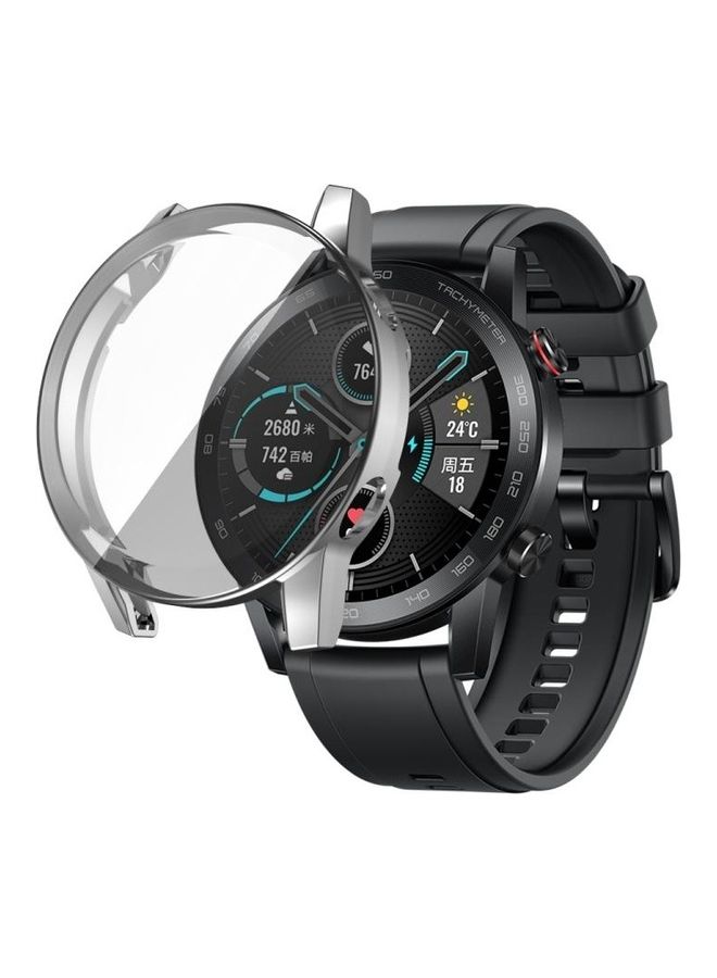 BGM For Huawei Honour Magic 2 Plating TPU All Inclusive Protective Shell Silver - Image 2