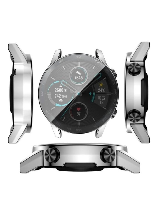 BGM For Huawei Honour Magic 2 Plating TPU All Inclusive Protective Shell Silver - Image 3