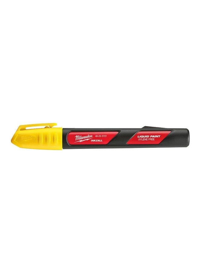 Milwaukee Inkzall Liquid Paint Marker Yellow  - Image 1