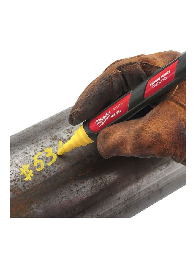 Milwaukee Inkzall Liquid Paint Marker Yellow  - Image 3
