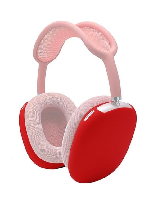 A Pair Full Coverage Anti-scratch Silicone Headphone Protective Case for AirPods Max Red