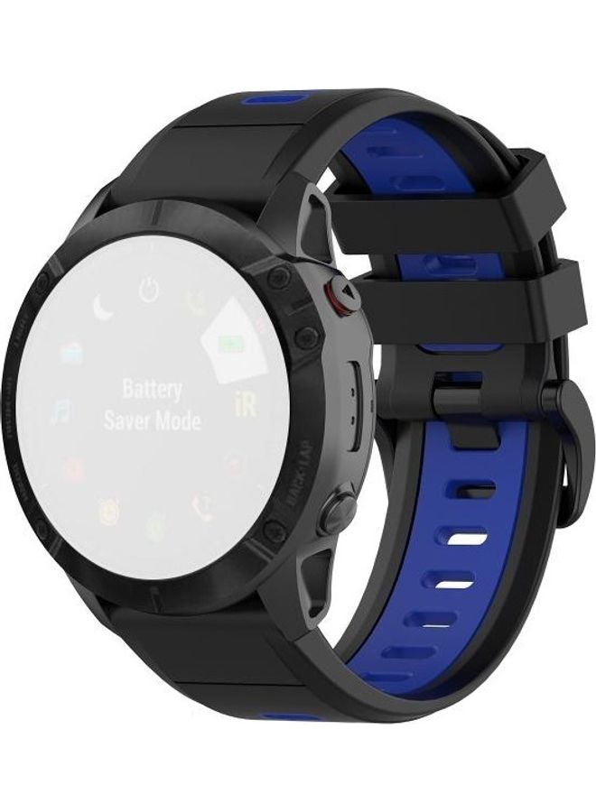 BGM Silicone Strap For Garmin Fenix 6X Black - Image 1