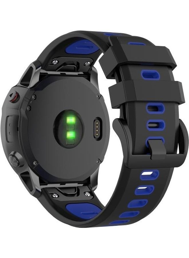 BGM Silicone Strap For Garmin Fenix 6X Black - Image 2