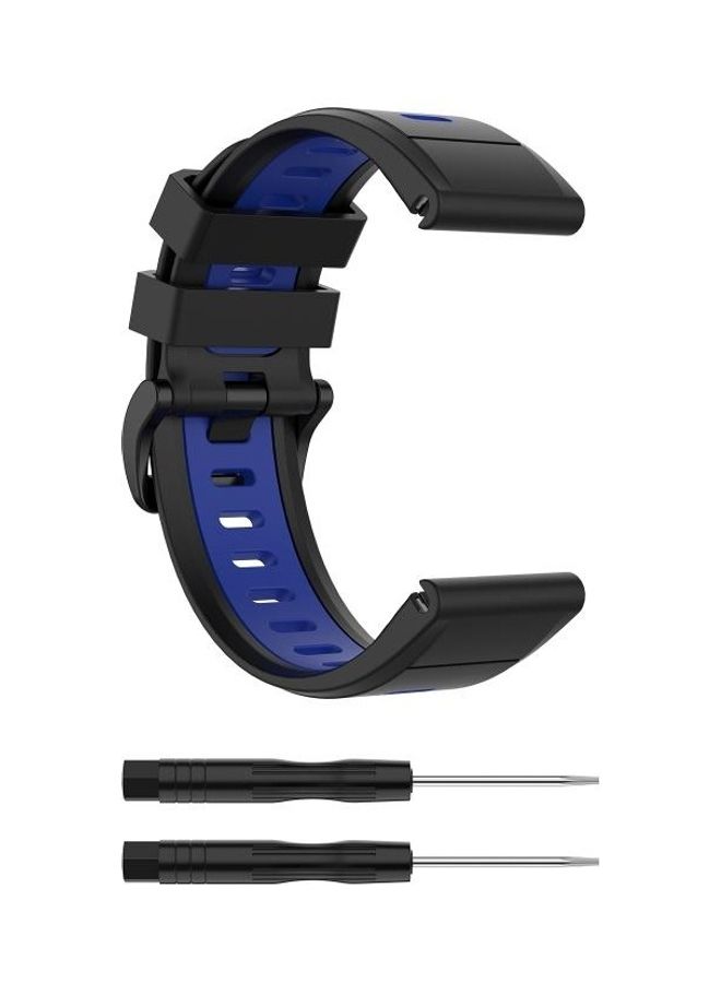 BGM Silicone Strap For Garmin Fenix 6X Black - Image 5