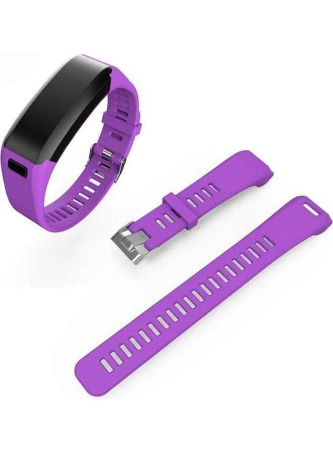 BGM Silicone Sport Wrist Strap For Garmin Purple - Image 1