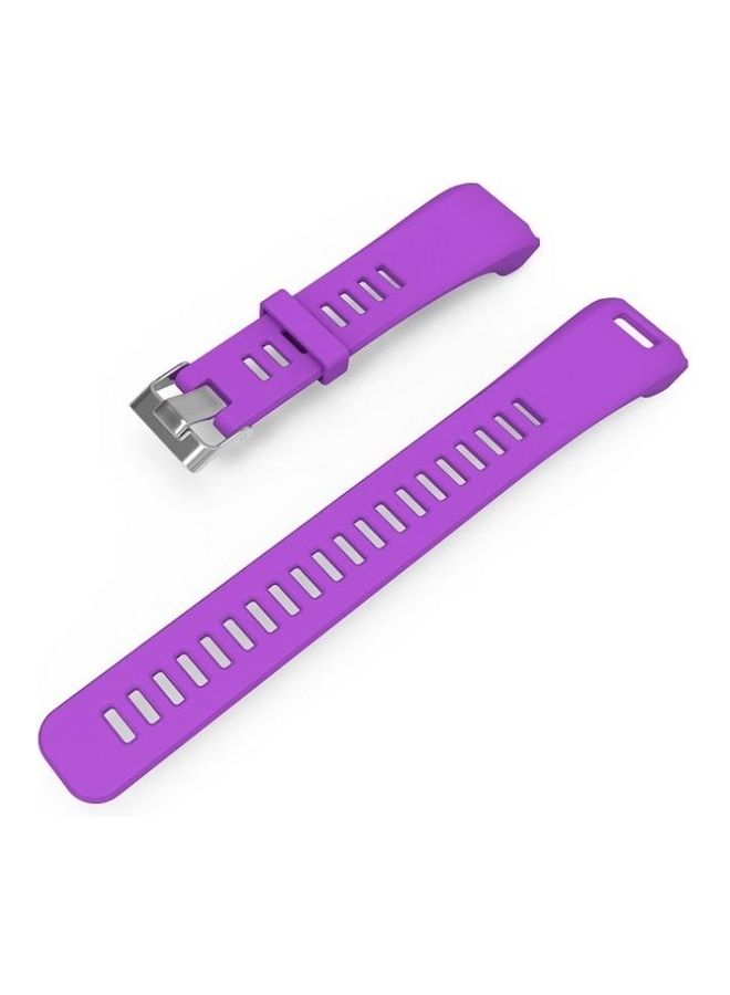 BGM Silicone Sport Wrist Strap For Garmin Purple - Image 3