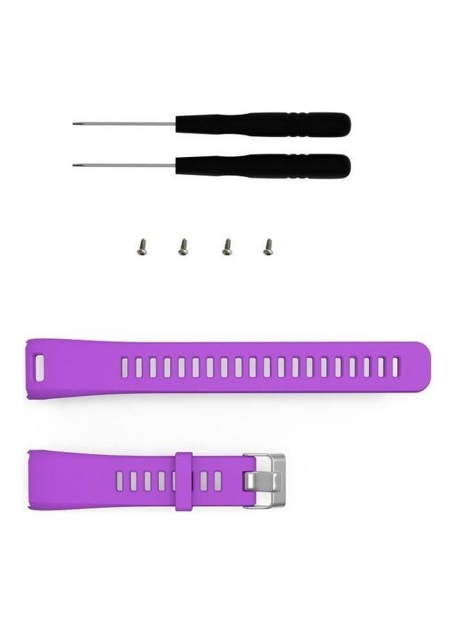 BGM Silicone Sport Wrist Strap For Garmin Purple - Image 5