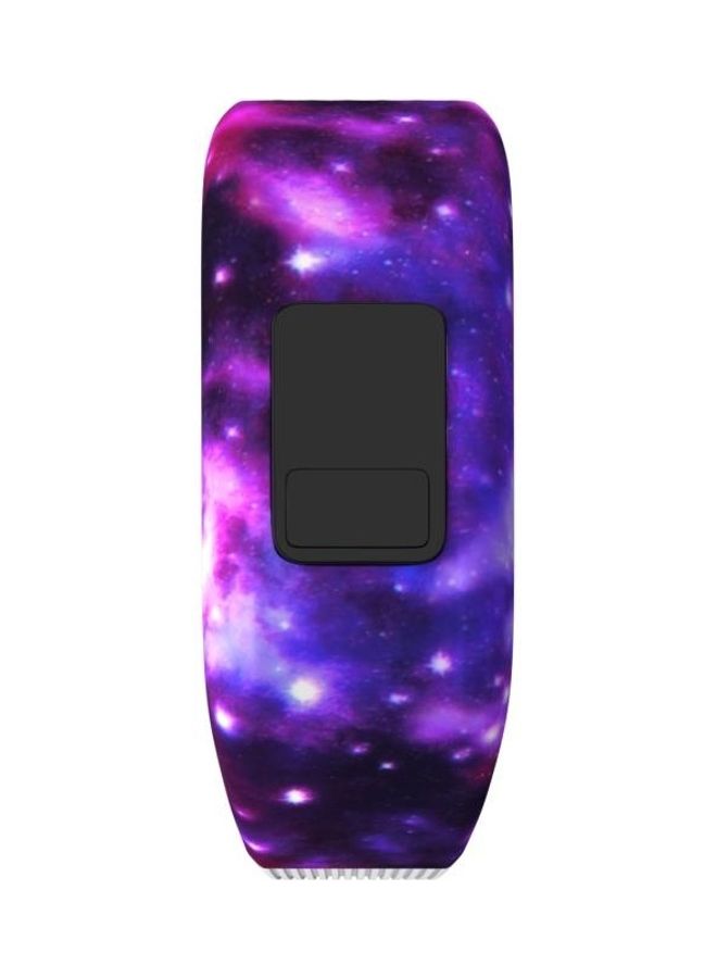 BGM Nebula Pattern Silicone Sport Wrist Strap For Garmin Purple - Image 2