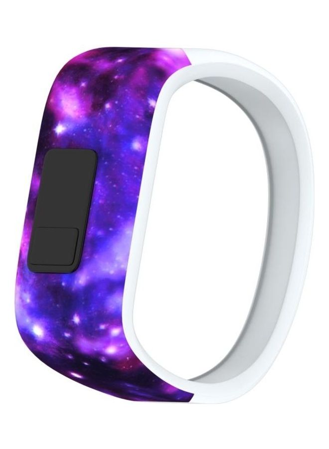 BGM Nebula Pattern Silicone Sport Wrist Strap For Garmin Purple - Image 3