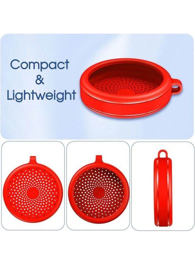 BGM - 3-Piece for Apple AirTag Tracker TPU All-Inclusive  Protective Cover Case With Package and Hook Red - Image 1