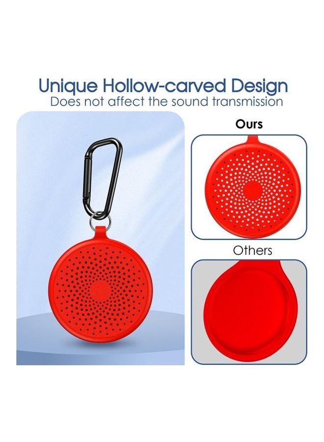 BGM - 3-Piece for Apple AirTag Tracker TPU All-Inclusive  Protective Cover Case With Package and Hook Red - Image 1