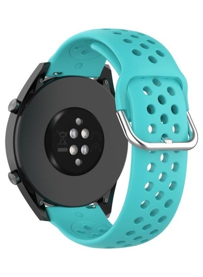 BGM Clasp Solid Colour Sport Wrist Strap Watchband For Huawei Watch GT 46mm / 42mm / GT2 46mm 22mm Green - Image 2