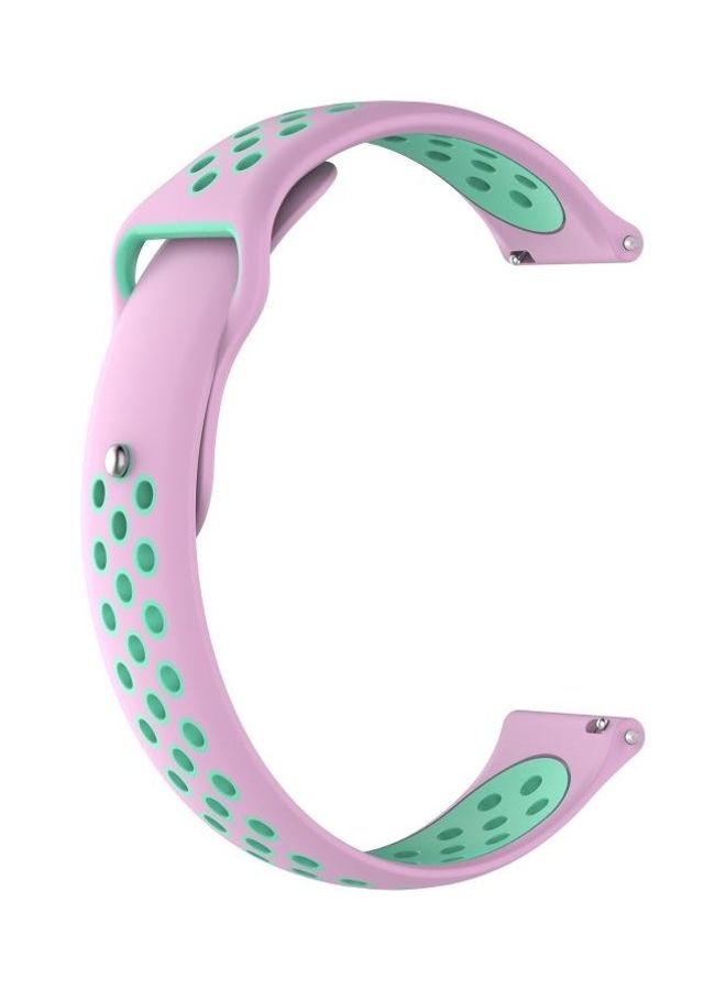 BGM Double Colour Silicone Sport Wrist Strap for Huawei Watch Series 1 18mm Green - Image 2
