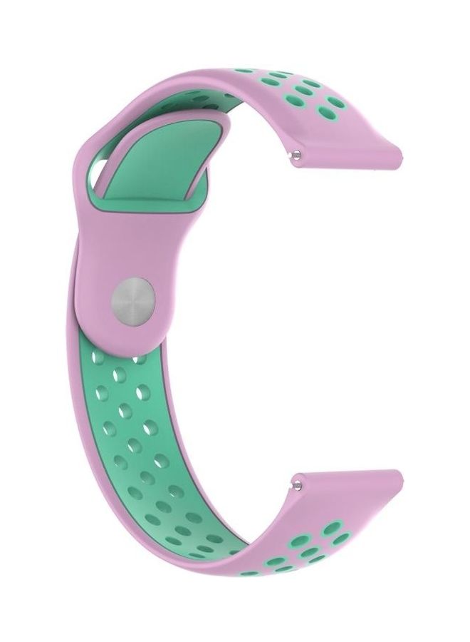BGM Double Colour Silicone Sport Wrist Strap for Huawei Watch Series 1 18mm Green - Image 3