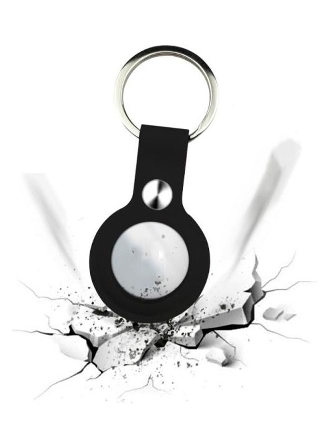 BGM - Shockproof Anti-Scratch Silicone Soft Case with Keychain Ring for Apple AirTag Red - Image 1