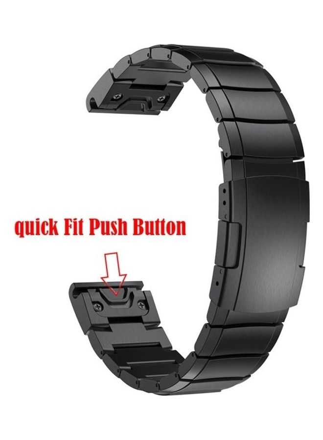 BGM Replacement Strap For Garmin Fenix 5S Black - Image 5