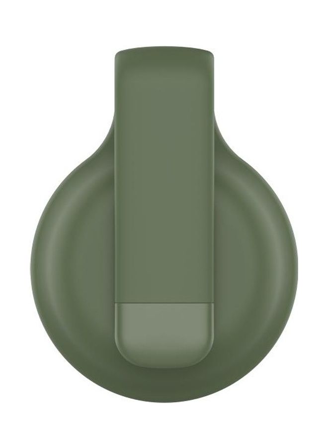 BGM Shockproof Silica Gel Anti-Scratch Protective Soft Case Cover with Steel Clip For Apple AirTag Dark Green - Image 3