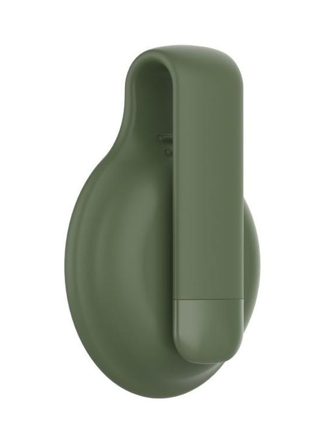 BGM Shockproof Silica Gel Anti-Scratch Protective Soft Case Cover with Steel Clip For Apple AirTag Dark Green - Image 5