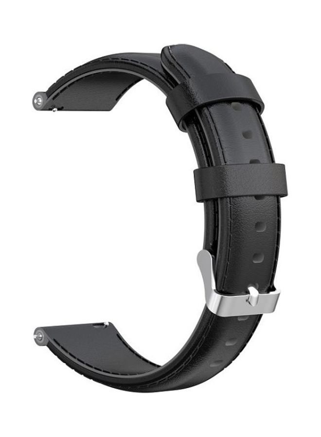 BGM Oil Wax Leather Strap For Huawei B3 Black - Image 2