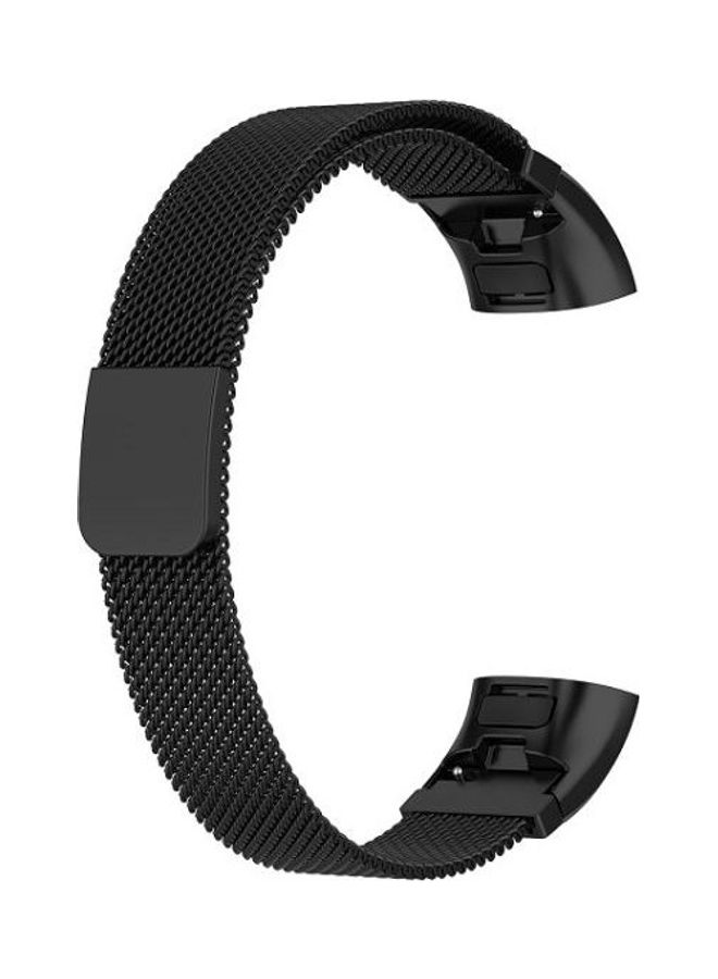 BGM - Milanese Watch Strap For Huawei Band 3 And 4 Pro Black - Image 1